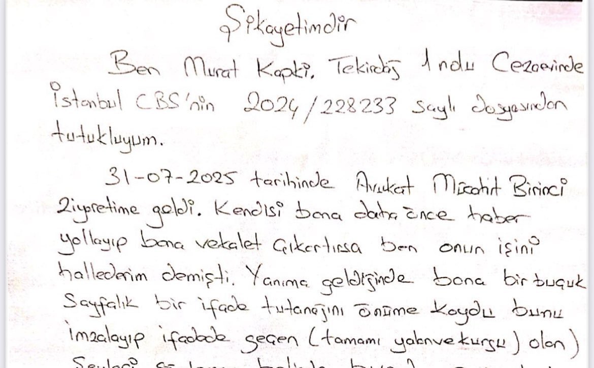 doganburak29's tweet photo. Murat Kapki; 31 Temmuz’da Mücahit Birinci’nin ziyaretine geldiğini söylüyor.

Ancak Murat Kapki,  İmamoğlu ve diğer kişilerin işlediğini iddia ettiği suçların itirafını 18 Temmuz 2025’te veriyor. 

Yani Birinci ile görüşmesinden 13 gün önce :)

Özgür Özel itirafları doğruluyor :) https://t.co/RcyxgYpkf0