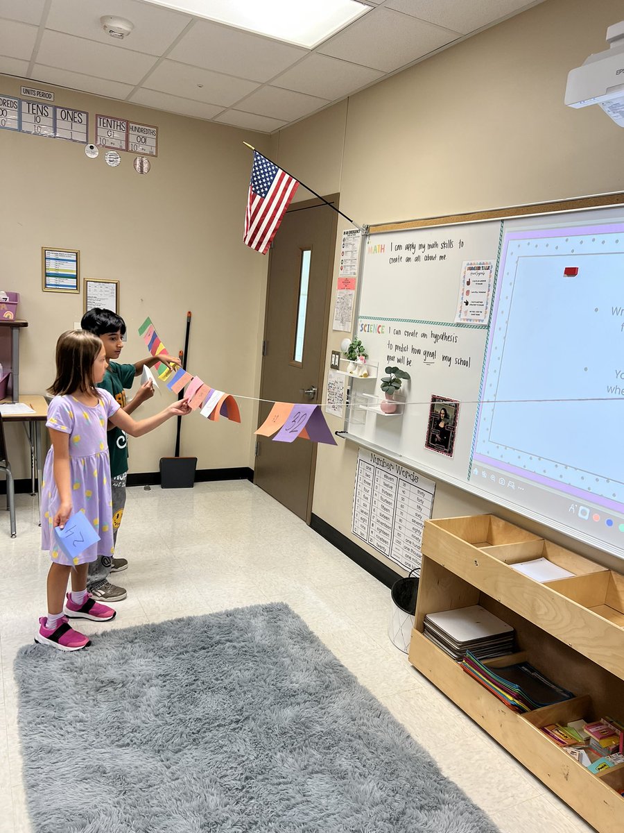 Today our <a href="/GYE_AlvinISD/">Glenn York Elementary, Alvin ISD</a> mathematicians explored the connection between an open number line and place value by participating in a round of clothesline number line to help us prepare for our first unit 🤓 <a href="/AlvinISD/">Alvin ISD</a> #Buildingalegacyoflearning