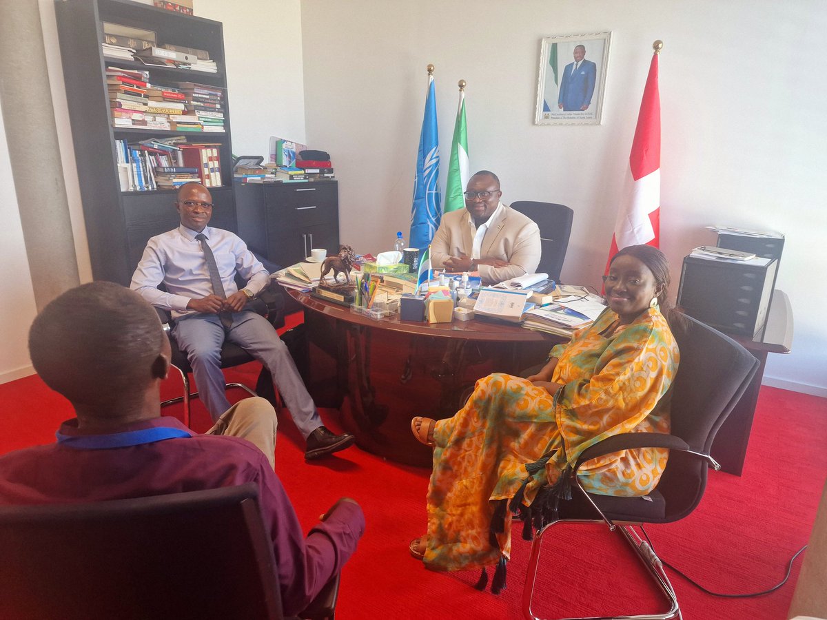 Amb. Lansana Gberie welcomed Environment Deputy Minister Mima Yeama Sobba-Stephens &amp; her team to the Mission in #Geneva. They briefed on #INC5_2 outcomes &amp; 🇸🇱’s strong role in the fight against plastic pollution—a rising threat to our seas &amp; ecosystems. 🌍🌊 #Environment