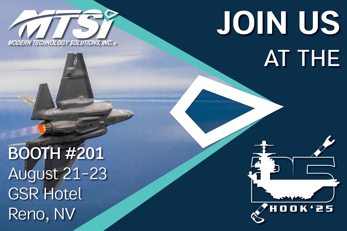MTSI_VA's tweet image. Join MTSI at the Tailhook Symposium August 21 - 23, at the Grand Sierra Resort in Reno, NV.

 Visit us at booth #201 — we look forward to seeing you there! mtsi-va.com/knowledge-base…

#employeeowned #esop #hook25