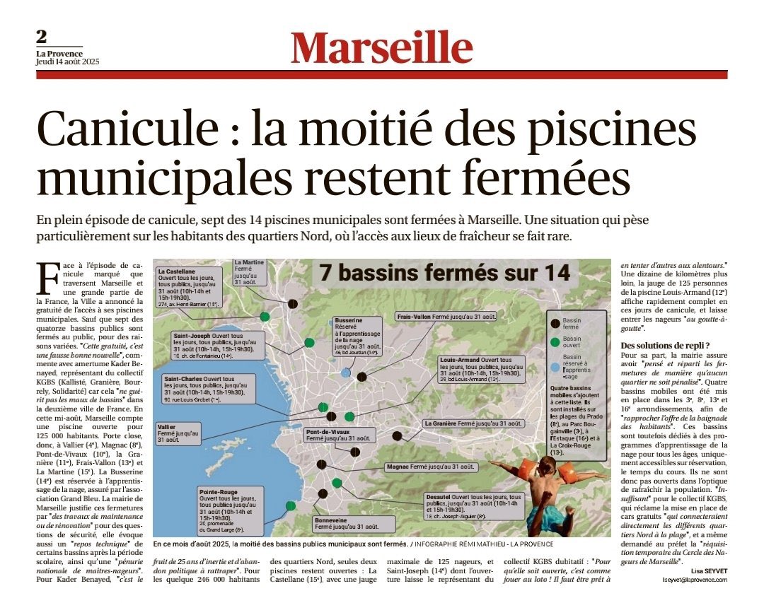 Alors que notre département connaît une forte canicule qui impacte les plus vulnérables, <a href="/BenoitPayan/">Benoît Payan</a> n’est pas au rendez-vous. Il est présent pour les migrants, pour la Palestine, pour flatter le régime algérien… Pour aider #Marseille ? Il n’y a plus personne. Merci la gauche !