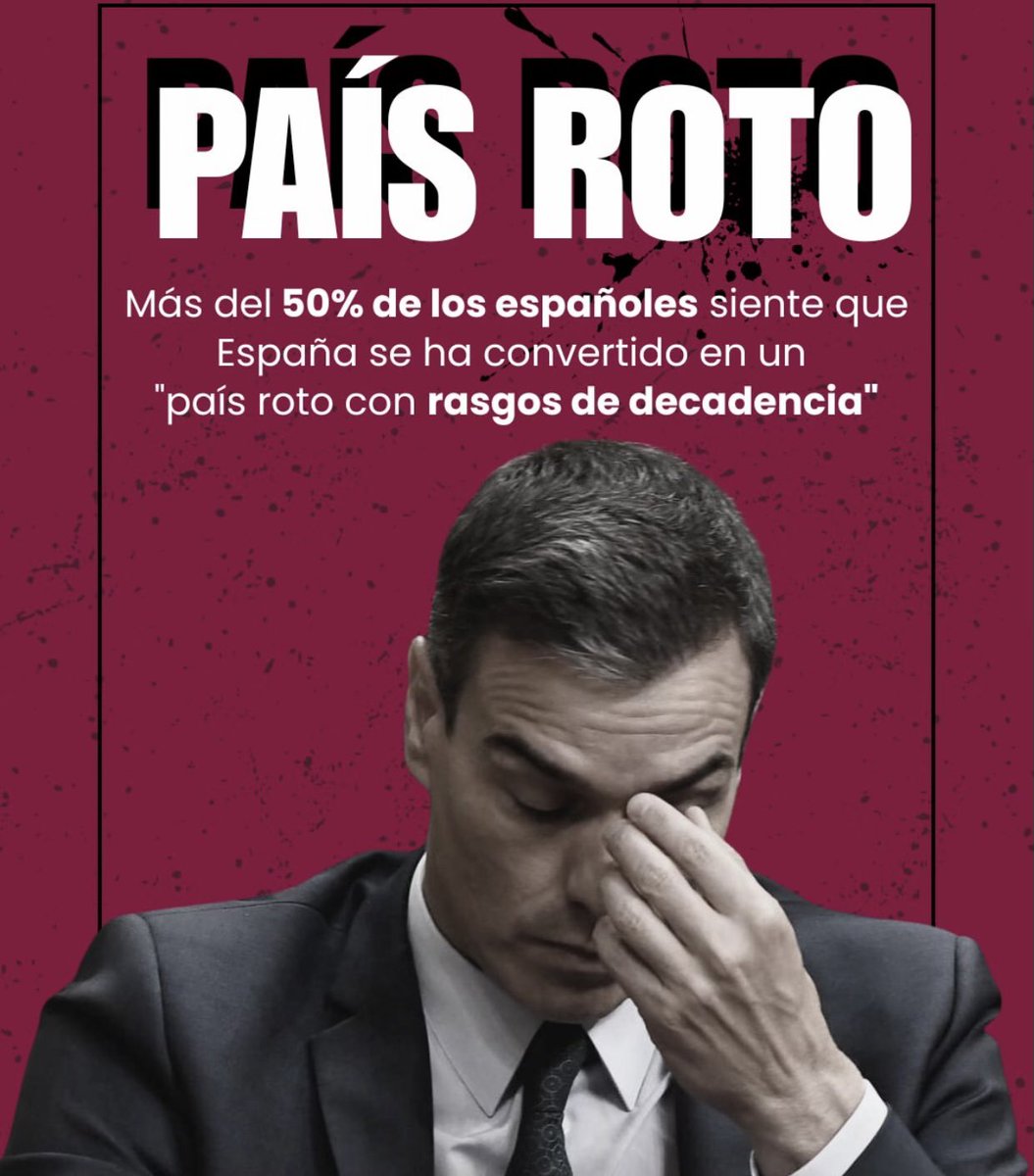 #EspañaEnDecadencia 
#PaAtrásComoElCangrejo 

“El gobernante cobarde es capaz de prender fuego a su propio país con tal de reinar sobre sus cenizas” 

SUN TSU 
General, Estratega, Militar y Filósofo 
De la Antigua China