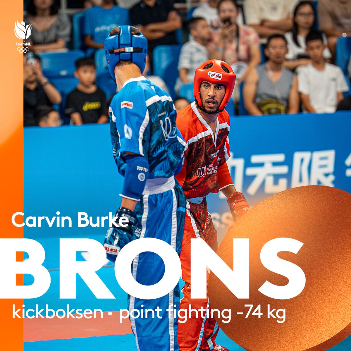Gisteren verloor hij de halve finale, vandaag wint hij brons. Carvin Burke toont zijn veerkracht!💪

#TeamNL
