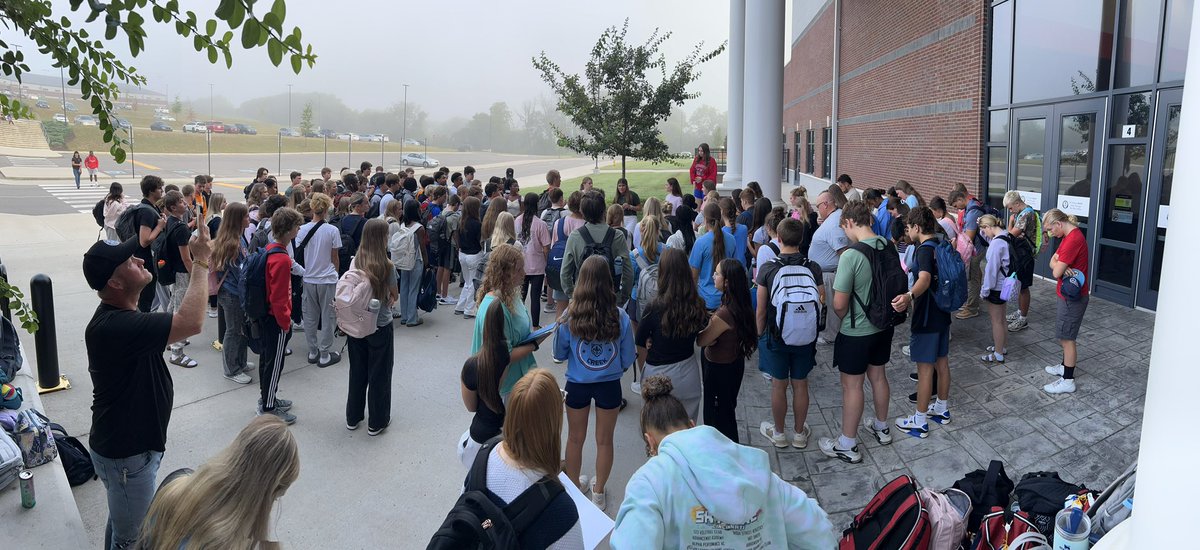 Awesome Kickoff Meeting for FCA at Liberty Creek this morning. Thanks to all the students who came out. Excited for this school year.  LC Students join us every Thursday morning at 7.40 on the patio outside the gym lobby.