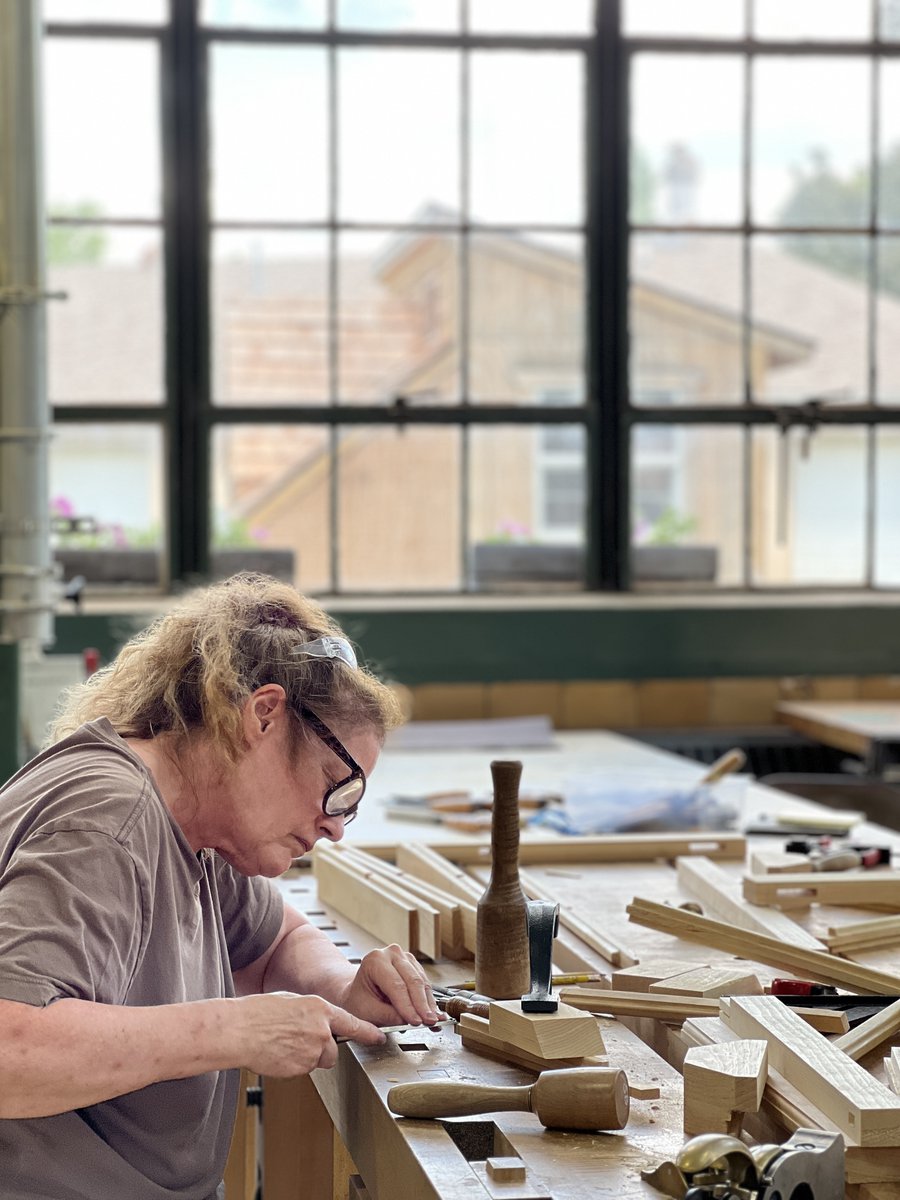 SamBWoodShop's tweet photo. This week, we are hosting a class on Historic Windows and Doors taught by preservation expert Nathanael Ulfers. Thank you @mihpn for partnering with us this year to offer classes which focus on historical preservation! https://t.co/7sxjsfFjZn