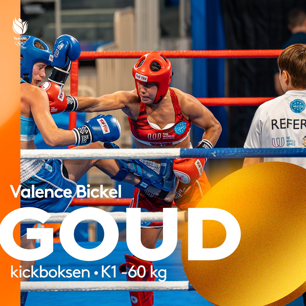 Wat. Een. Finale. 
In een zinderende kickboks (K1 -60kg) finale knokt Valence Bickel zich naar het goud! 🥇🥊

#TeamNL