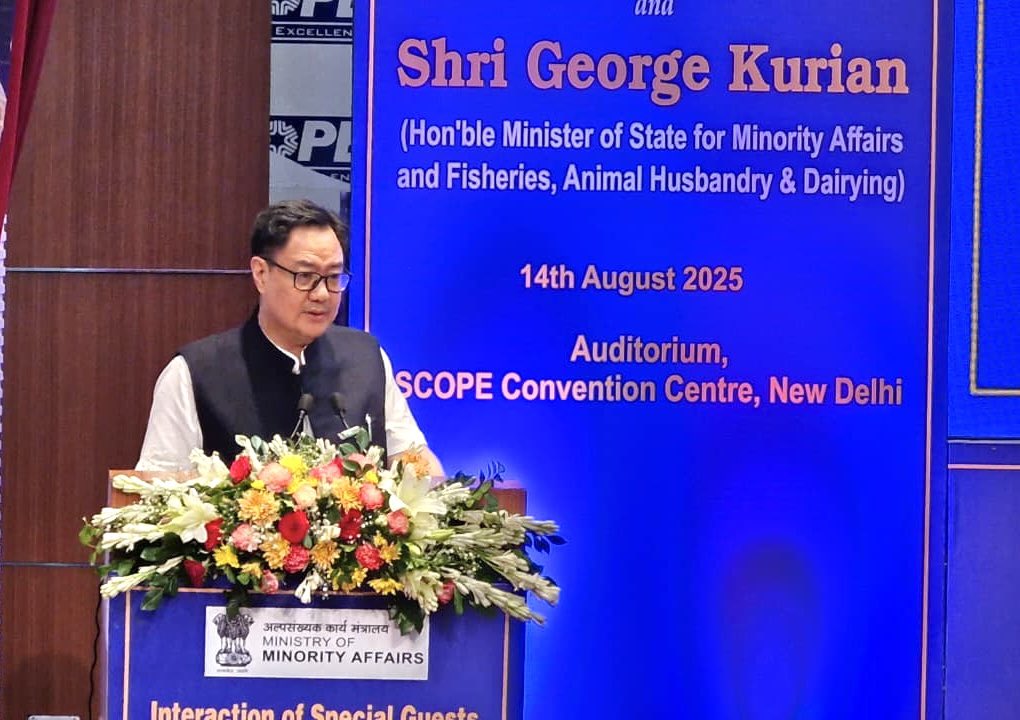 JasmainSingh's tweet photo. Privileged to be among the 100 Special Guests invited for an interaction with Hon’ble Shri Kiren Rijiju, Minister for Minority & Parliamentary Affairs, and Hon’ble Shri George Kurian, Minister of State for Minority Affairs, at SCOPE Complex, Lodhi Road, ahead of the Independence Day Ceremony 2025.

The event featured insightful addresses by Shri CPS Bakshi (JS, Skills, MoMA), Shri Jasmain Singh Noni (Secretary, DSGMC), Dr. Chandra Shekhar Kumar (Secretary, MoMA), followed by an engaging interaction with the dignitaries.

An unforgettable honour to be part of this select group, joining the nation’s historic celebrations at the Red Fort tomorrow!