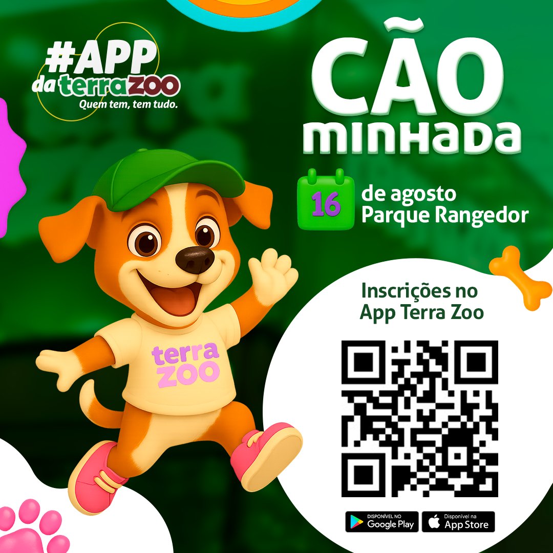Terra_Zoo's tweet photo. ATENÇÃO! Última chamada! Calma, calma… ainda dá tempo de se inscrever pra Cãominhada 2025! As inscrições foram prorrogadas até o dia 15/08. Bora? 🥳🐶🐾

Inscrições no app e site da Terra Zoo!

E aí… já inscreveu? https://t.co/Hnnr6mzbRO