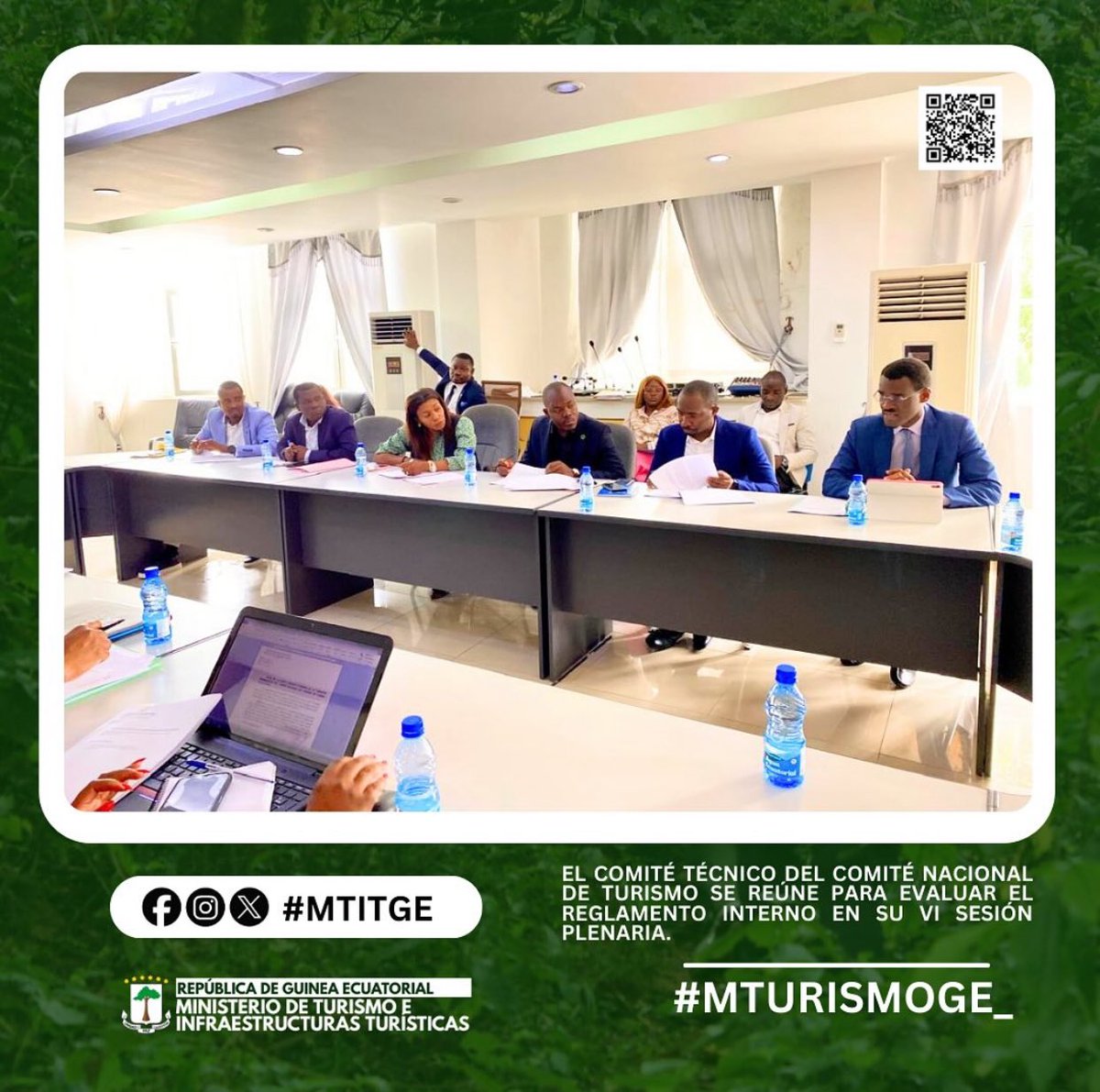 La Comisión Permanente, como Órgano Técnico del Comité Nacional de Turismo de Guinea Ecuatorial, ha tenido su VI Sesión de trabajo en la sede del Ministerio de Turismo e Infraestructuras Turísticas.

minturismo.gob.gq/el-comite-tecn…

#MTIT #MTURISMO #MTITGE