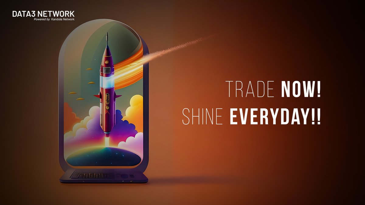 Trade More
 🏁 Top 5 Everyday = $100 in KAN.
 ⏰ Winners announced daily
 📈 Move your AI Coins, climb the board, repeat.

Bonus🏆→ Be in the top 5 for the month and win from a pool of $5000 KAN tokens

Trade -  data3.network

#Crypto #CryptoTrading