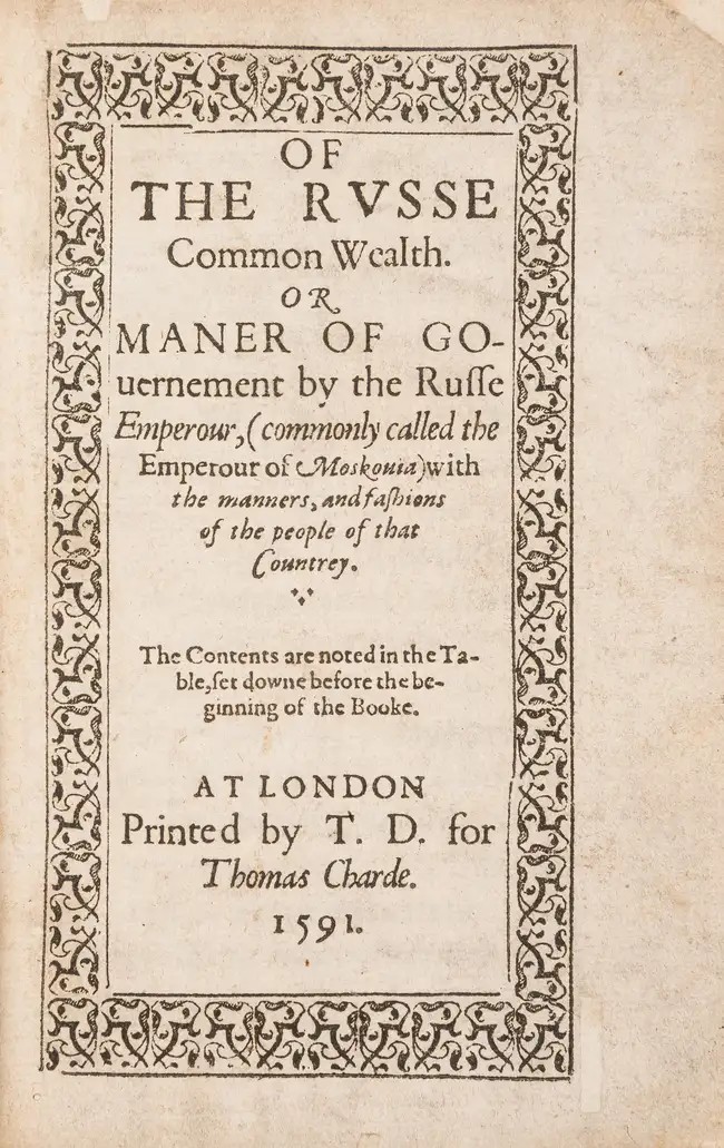 🧵 Great russophobic writers in history, pt 1:
Giles Fletcher (1548-1611)

Fletcher was Queen Elizabeth I of England’s ambassador to Muscovy. He witnessed the founding of the Moscow Patriarchate in 1589. He was NOT impressed... (1/11)