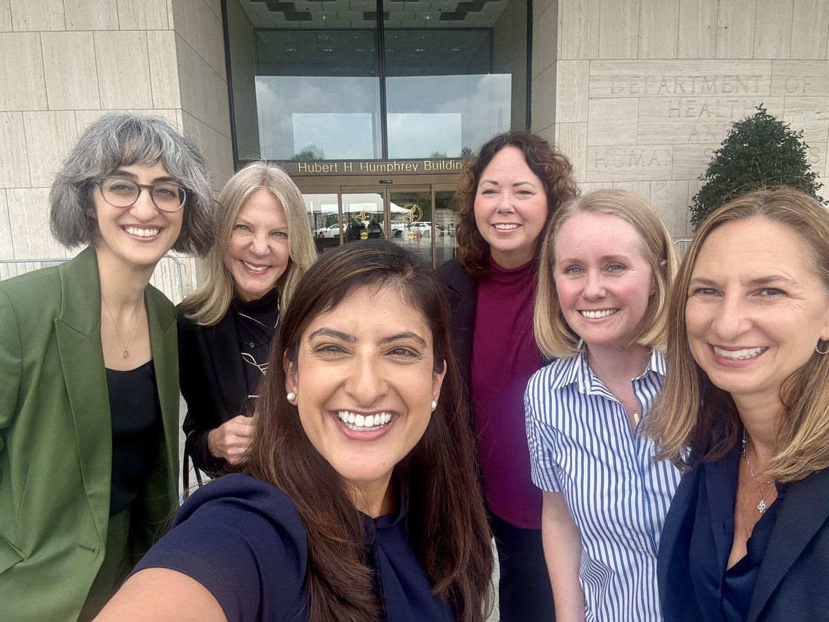 ssaha001's tweet photo. Lots of #ladypower for a very productive meeting with @CMSinnovates leadership about our shared goals of improving patient outcomes and decreasing taxpayer spending. Thanks to our members from @BonSecours @_monumenthealth @emplifybellin for sharing their on the ground experience with value-based care!