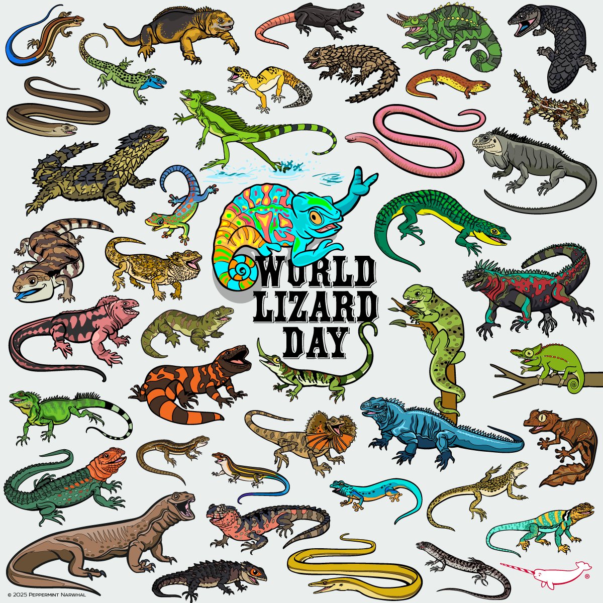 Happy #WorldLizardDay!

Shop #PeppermintNarwhal:
peppermintnarwhal.com

Int'l Shoppers visit our #Etsy store:
etsy.com/shop/Peppermin…