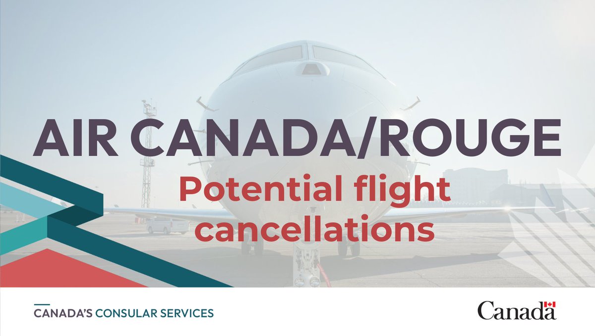Concerned about how the #AirCanada and #AirCanadaRouge potential labour disruption may affect your trip? Check what's covered in your #TravelInsurance policy and consult Air Canada's guidance on changes to your flights. More info about travel insurance: travel.gc.ca/travelling/doc…
