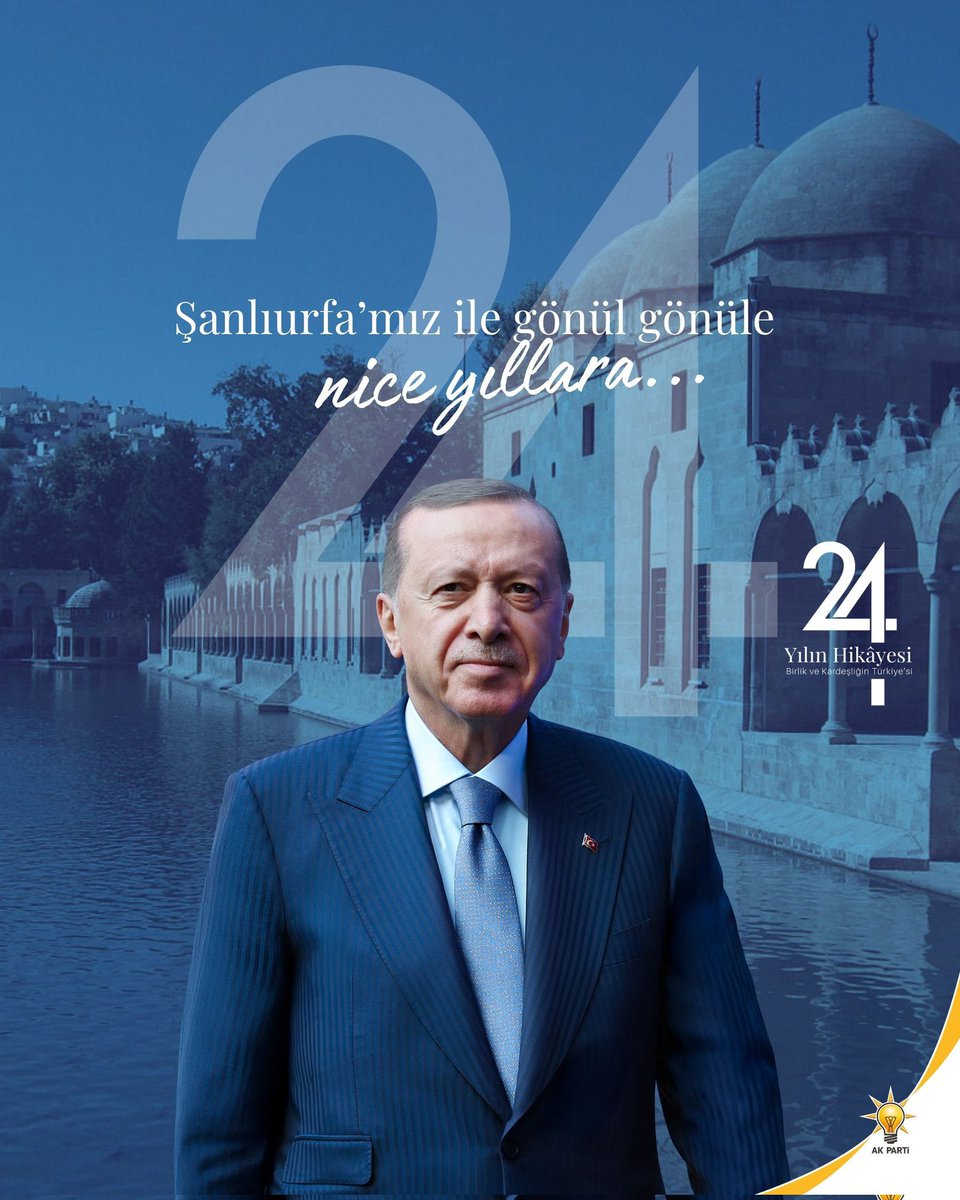 bucakalimurat82's tweet photo. AK Parti’miz 24 Yaşında

Milletimizin iradesiyle kurulan, milletimizin desteğiyle büyüyen ve eserleriyle Türkiye’nin son çeyrek asrına damgasını vuran AK Parti’mizin kuruluş yıl dönümünü büyük bir gururla kutluyoruz.

Kurucu liderimiz, Cumhurbaşkanımız Sayın Recep Tayyip Erdoğan’ın öncülüğünde; mazlumun sesi, mağdurun yoldaşı, kimsesizin kimsesi olan AK Parti, Siverek’imizde de hizmetin, istikrarın ve kalkınmanın adı olmuştur.

Bu davaya gönül vermiş, bu kutlu yolda bizimle omuz omuza yürüyen her bir dava arkadaşımıza teşekkür ediyorum. En büyük teşekkürü ise 24 yıldır her koşulda yanımızda duran, dualarıyla, desteğiyle bizlere güç veren aziz hemşehrilerime ediyorum. 

24.yılımız; Ülkemiz ve gönül coğrafyamız için yeni hizmetlerin, yeni umutların ve yeni eserlerin başlangıcı olsun.

Biz, milletimizden aldığımız güçle, Cumhurbaşkanımız Sayın Recep Tayyip Erdoğan’ın liderliğinde bu yolda durmadan, yorulmadan yürümeye devam edeceğiz.

@RTErdogan 
@Akparti 
@eyupkadirinan 
@mustafademir 
@tugbaisikercan 
@abuyukgumus 
@avyusufibis 
@milhamigunbegi 
@Cengizozeyran82 
@akpartiurfa 
@aksiverek
@bybekirbozdag 
@AEminOnenOfis 
@ProfDrDusak 
@malicevheri 
@CYAZMAC 
@ibrahimeyyupogl 
@HikmetBasak_63 
@av_mfaruk 

#Siverek
