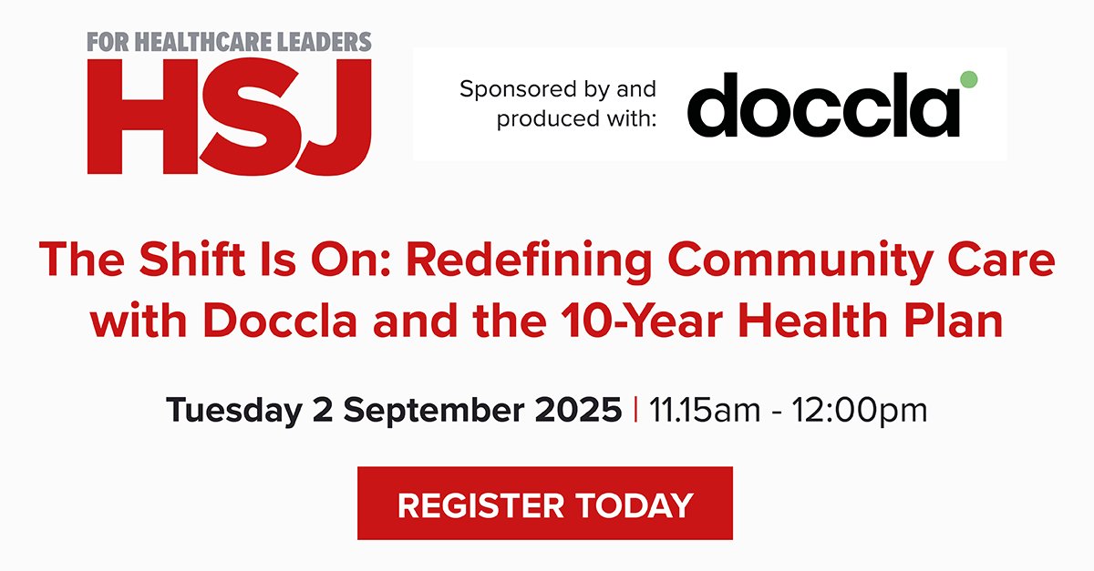 HSJevents (@hsjevents) on Twitter photo Join <a href="/DocclaUK/">Doccla</a> and HSJ for the "The Shift Is On: Redefining Community Care" webinar. Discover how Doccla's # virtualcare platform is helping the NHS achieve its 10-Year Health Plan goals and enabling a shift towards preventative, community-based care. virtualcareforum.hsj.co.uk/doccla-webinar Join <a href="/DocclaUK/">Doccla</a> and HSJ for the "The Shift Is On: Redefining Community Care" webinar. Discover how Doccla's # virtualcare platform is helping the NHS achieve its 10-Year Health Plan goals and enabling a shift towards preventative, community-based care. virtualcareforum.hsj.co.uk/doccla-webinar