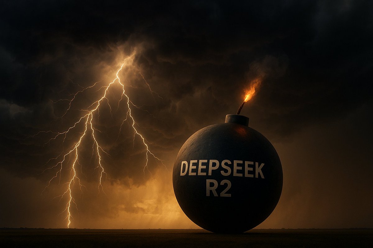 sirdegenstein's tweet photo. 🌩️ The calm before the storm… 🌩️
Deepseek R2 isn’t here to whisper, it’s here to detonate.
Tick… Tock… the fuse is lit. 💣
CA; 6M6q1VVd2nRmVhoFHXcHXcgTs6j9bhLcpCcXydQfpump
#DeepseekR2 #MemeToken #CryptoStorm https://t.co/GMEa7LLJq3