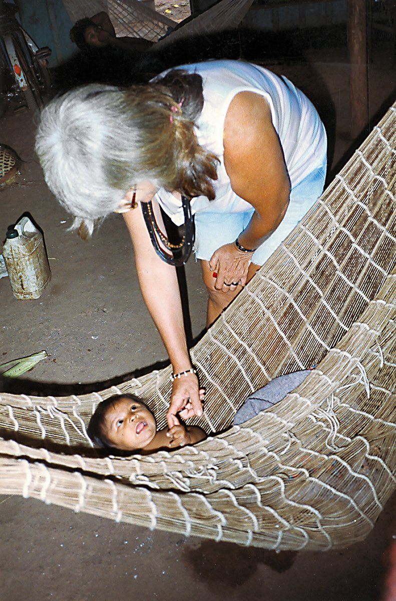 #ThrowbackThursday to Sister Suzanne Wills greeting a child of the Myky Indian community, indigenous people among whom she lived during 36 years of missionary work in Brazil. #tbt