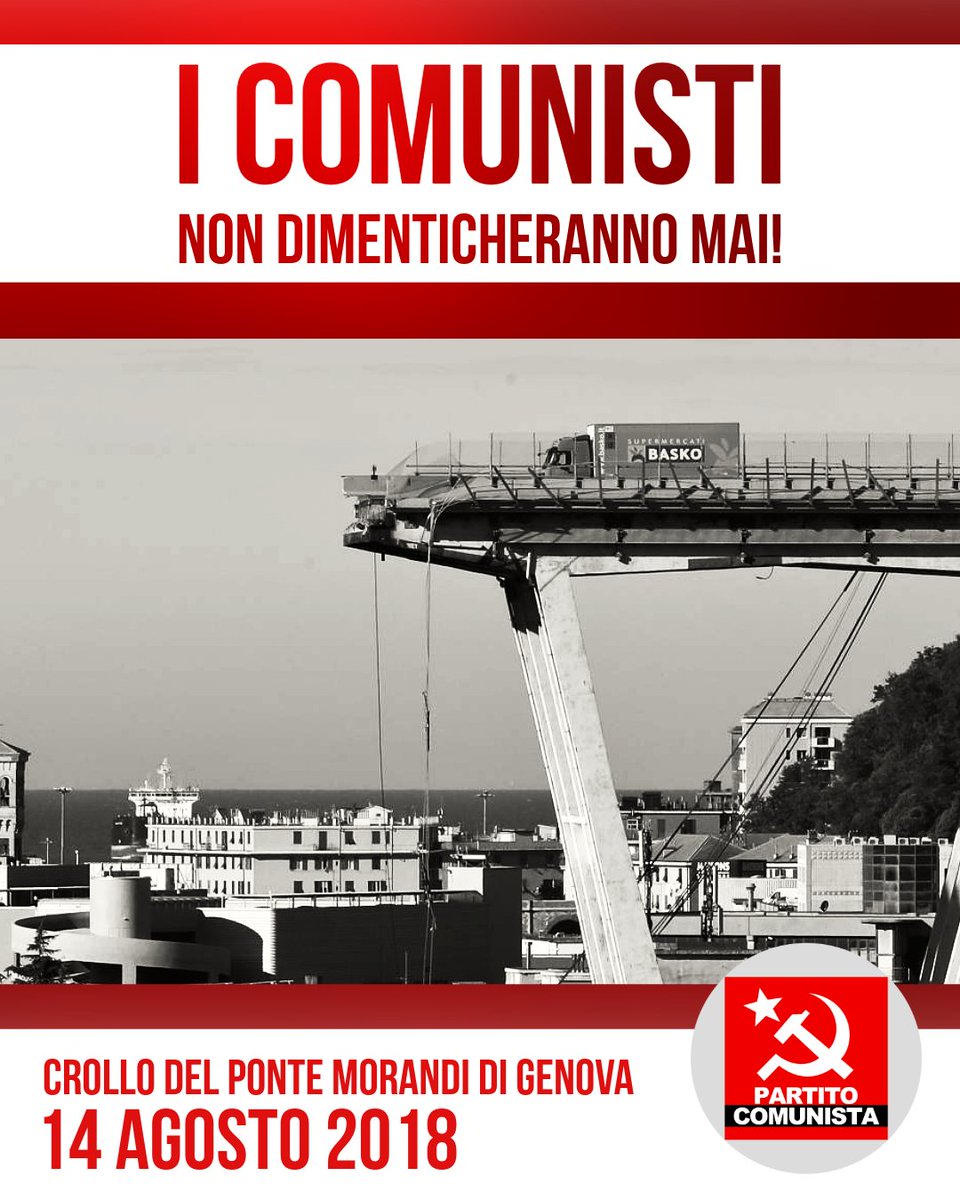 Era il 14 agosto 2018, e la notizia del crollo del Ponte Morandi di Genova sconvolse l’intero Paese.

Le famiglie delle 43 vittime, da quel giorno, chiedono giustizia per la mancata manutenzione di quel ponte.

#PonteMorandi #Genova #Giustizia #Benetton #Autostrade