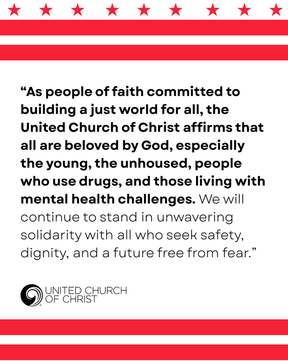 justice_ucc's tweet photo. “As the Director of the UCC Washington D.C. office and as a resident and parent who has called this city home for over 20 years, I condemn this administration’s decision to federalize the Metropolitan Police Department and deploy the National Guard in our city." - Rev. Neuroth https://t.co/RFwAZJgO0Q