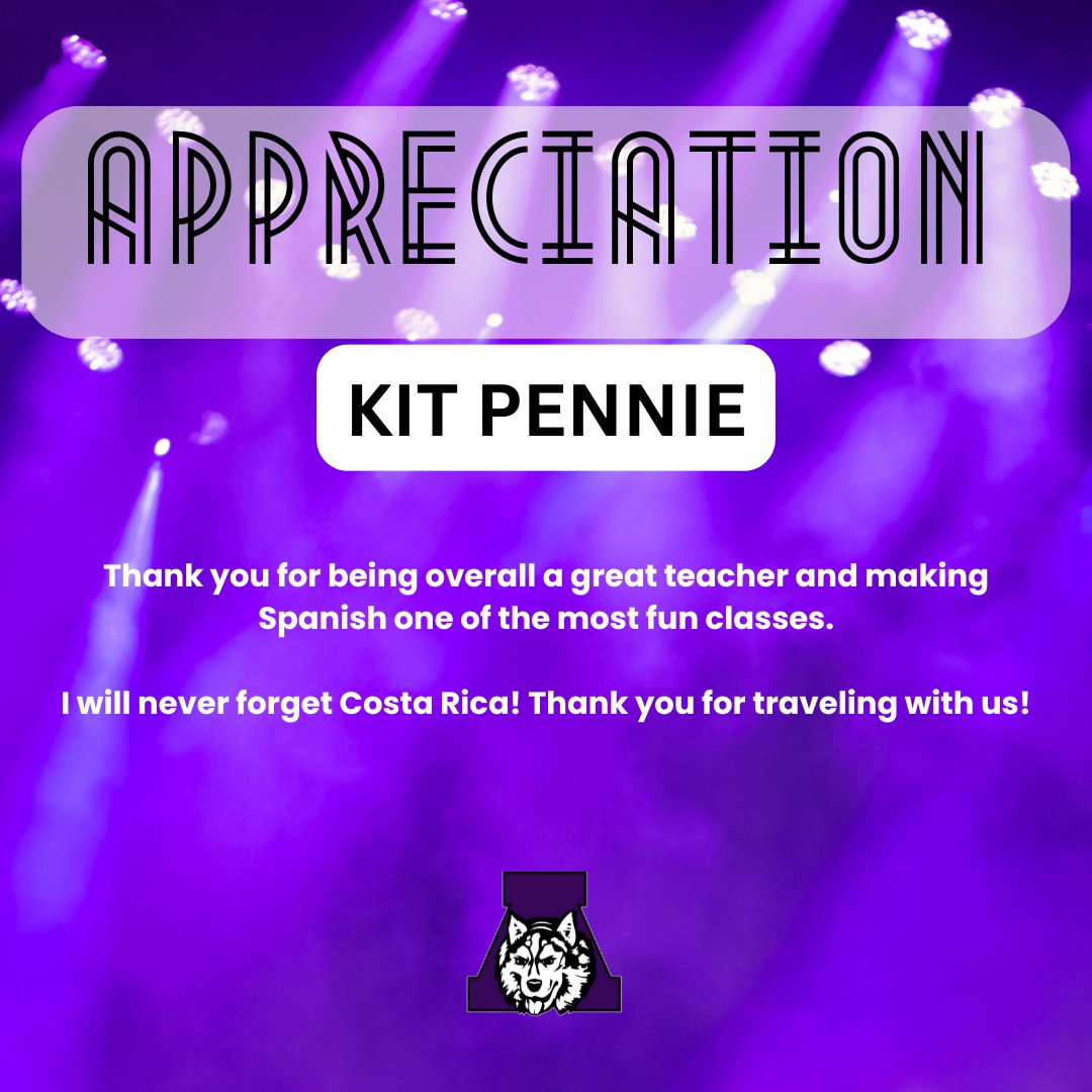 Teacher Appreciation Spotlight! 
Earlier this year, our high school students took a moment to share messages of gratitude through a special survey, recognizing the high school teachers and staff who’ve made a difference in their lives. 
All summer long, we’ll be highlighting some