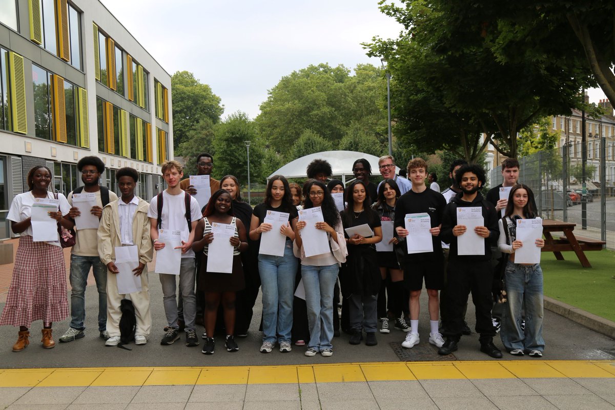 UrswickSchool's tweet photo. It was an exciting morning at The Urswick School for A Level results day! Huge congratulations to all of our students for achieving a record number of A* and A grades, which increased by 5% compared to last year! Check our website for the full article! https://t.co/6zzZh7O81R