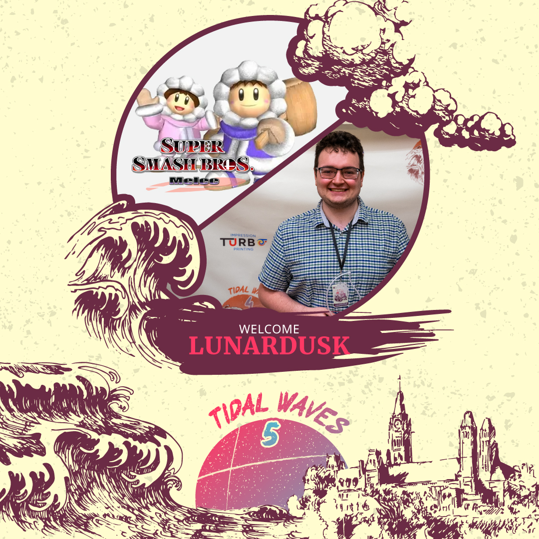 Tidal Waves (@tidalwavesgg) on Twitter photo Welcome Lunar Dusk (<a href="/Dusk_Lunar/">FREE AGENT | Lunar Dusk</a>) To Tidal Waves 5!
Lunar Dusk Has won SSBM singles 2 times and he's coming for his 3rd win this year!
Always supporting grassroots and the community!!
Register NOW using code GRASSROOTS to save money and secure your spot at Tidal WAVES 5! Welcome Lunar Dusk (<a href="/Dusk_Lunar/">FREE AGENT | Lunar Dusk</a>) To Tidal Waves 5!
Lunar Dusk Has won SSBM singles 2 times and he's coming for his 3rd win this year!
Always supporting grassroots and the community!!
Register NOW using code GRASSROOTS to save money and secure your spot at Tidal WAVES 5!