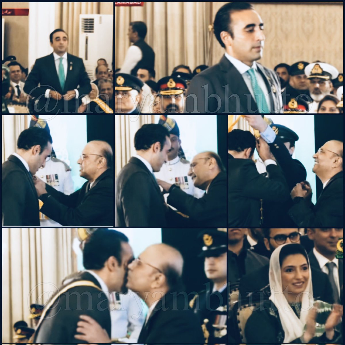 ArbabZakria's tweet image. A historic moment in Pakistan’s political history. President @AAliZardari  awards Nishan-e-Imtiaz to his son, Chairman #PPP @BBhuttoZardari, for outstanding diplomatic achievements. A father’s pride, a nation’s honour. 💚
#14August #IndependenceDay2025