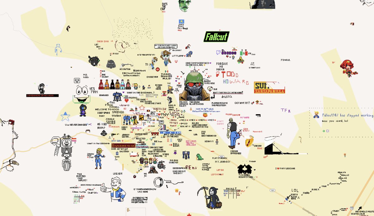 Incredible things happening on Wplace in the Las Vegas / Goodsprings area.