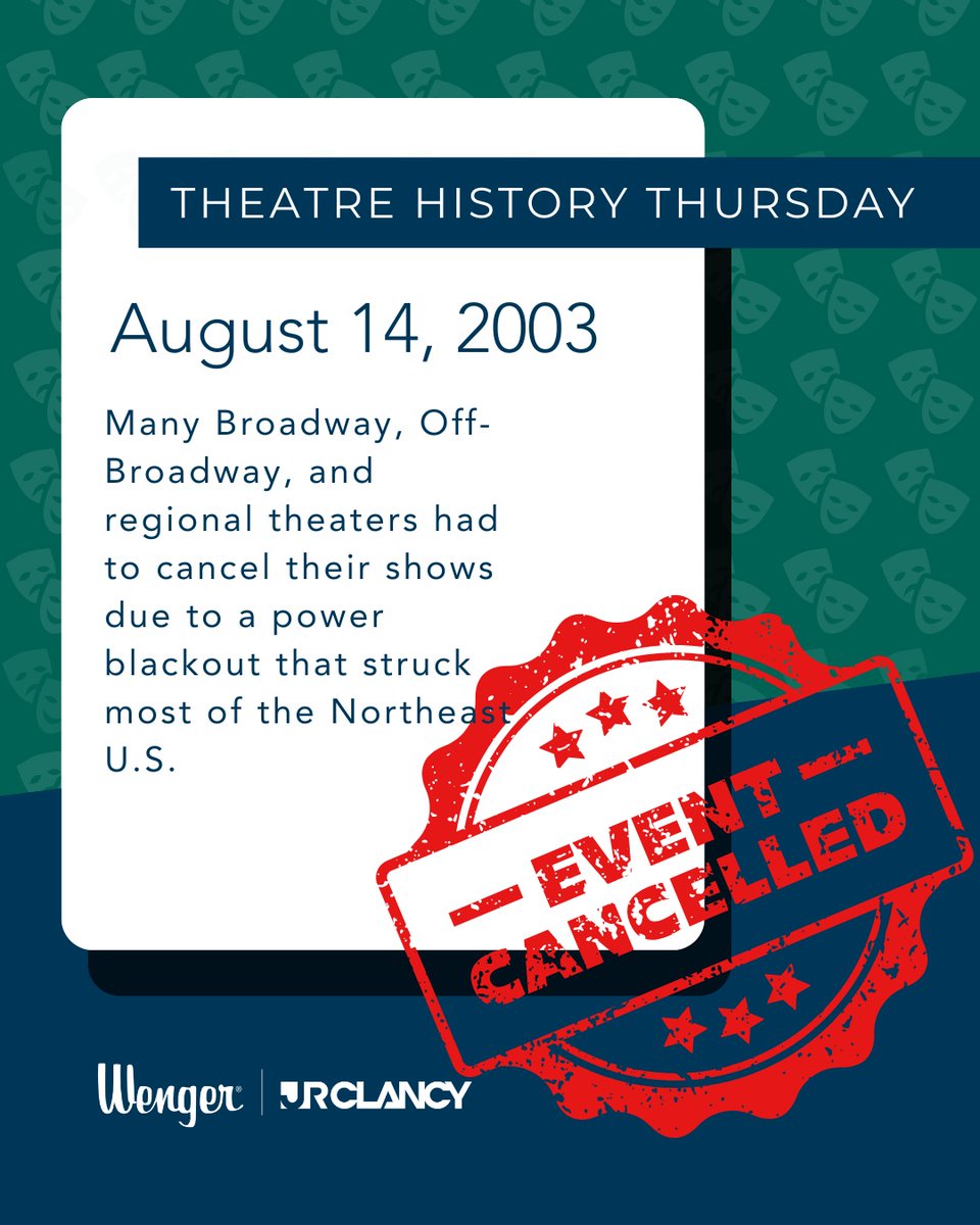 JRClancy1885's tweet photo. #TheatreHistoryThursdays  In 2003, many NYC theaters had to shut down due to a blackout! https://t.co/f72MSdLqXx