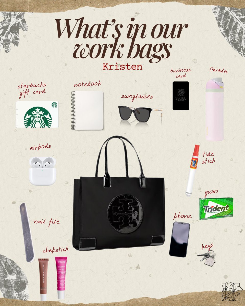 SegelAssoc's tweet image. From chapstick to tripods, we’re stocked with essentials that reflect our unique team personalities. It&apos;s more than just what&apos;s in our bag; it&apos;s dedication and tools that we need to tell our clients&apos; stories!  Want us to tell YOUR STORY? Message us now! #segel #whatsinmybag