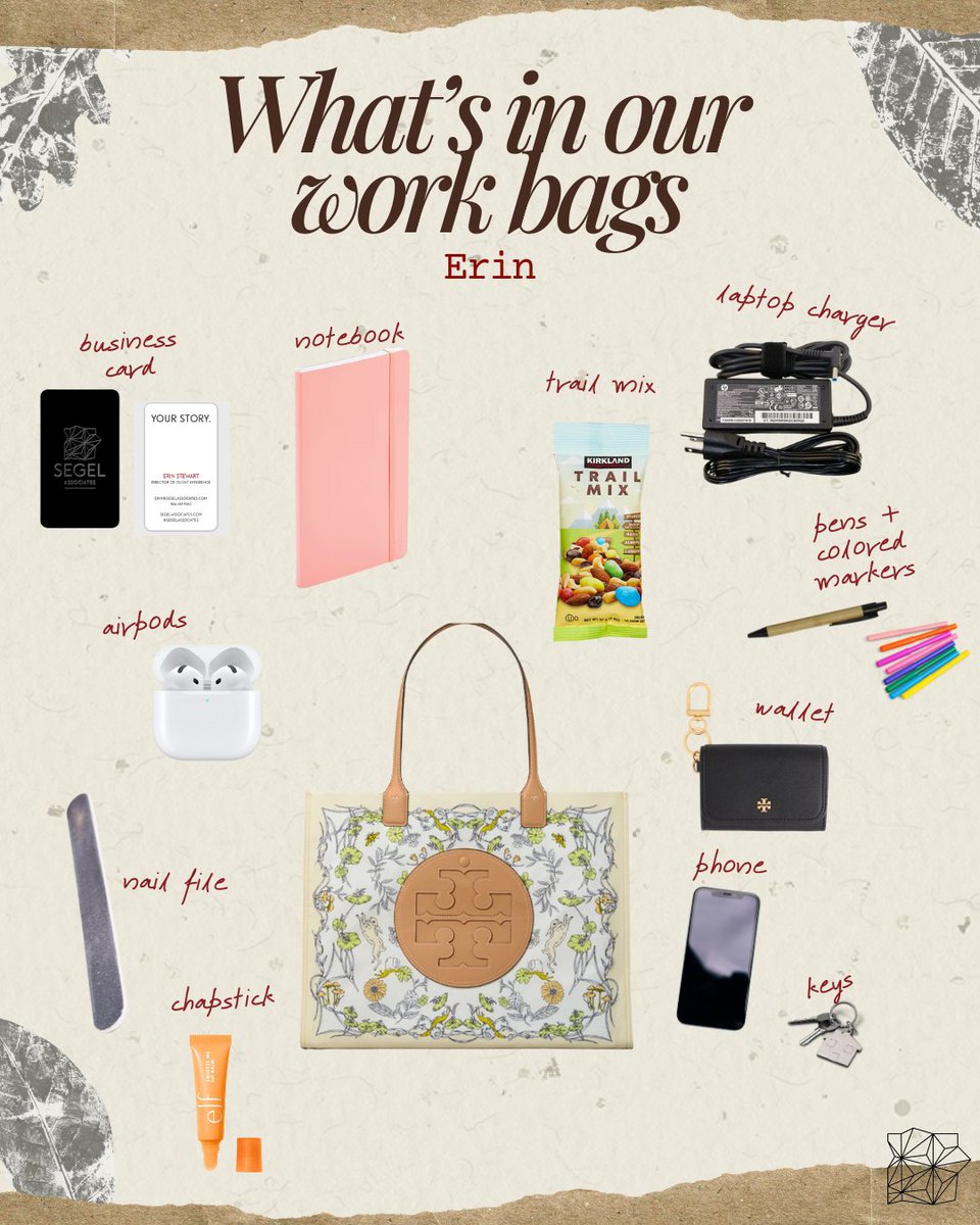 SegelAssoc's tweet image. From chapstick to tripods, we’re stocked with essentials that reflect our unique team personalities. It&apos;s more than just what&apos;s in our bag; it&apos;s dedication and tools that we need to tell our clients&apos; stories!  Want us to tell YOUR STORY? Message us now! #segel #whatsinmybag