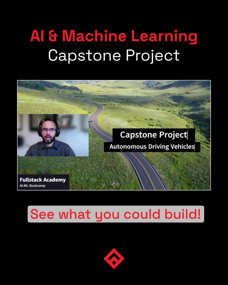 fullstack's tweet image. Go beyond theory. In the Fullstack Academy AI & Machine Learning Bootcamp, you won’t just learn concepts—you’ll apply them to real projects and create a portfolio that proves your value to employers. 💻
See what’s possible: flstk.io/ai-capstone-x