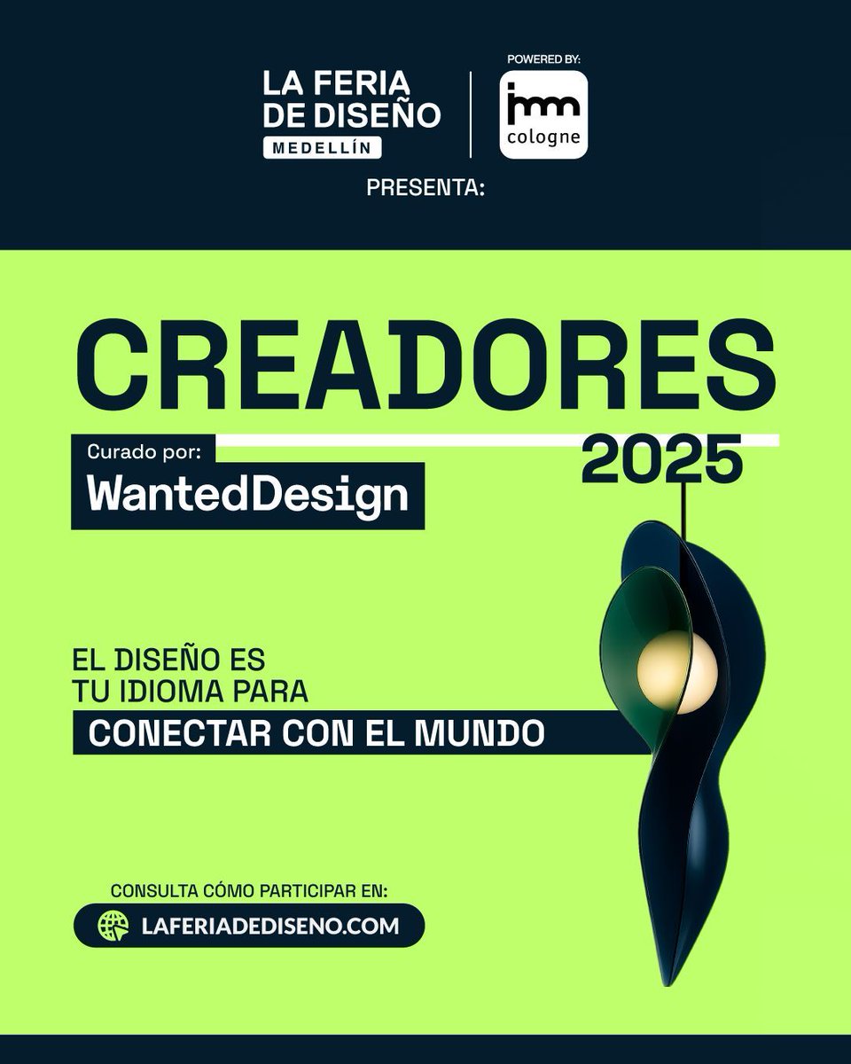 #ClasificadosARQDIS | La Feria De Diseño Medellín extiende una invitación especial a creadores a un espacio curado por Wanted Design (Nueva York), dedicado a destacar las propuestas más relevantes e innovadoras del país. Todos los detalles en 👉 buff.ly/KfwBxSh