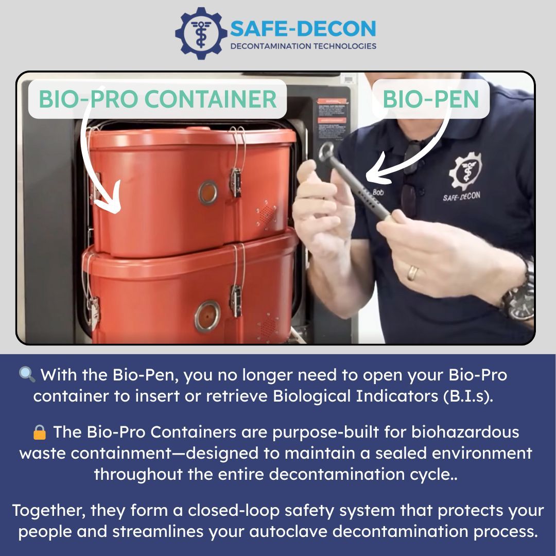 SafeDecon's tweet photo. Ready to upgrade your autoclave protocol?
Let Safe-Decon help you do it safer—and smarter.
Learn more at https://t.co/8MzE0foShi
#BioPen #BioPro #SafeDecon #DecontaminationSafety #InfectionControl #LabSafety #SterilizationWorkflow #BiosafetyInnovation https://t.co/Eg9LytmjEz