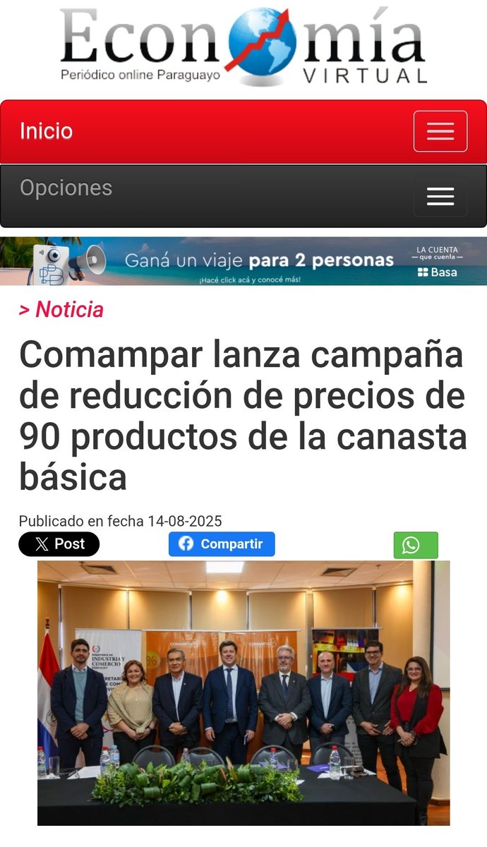 Comampar lanza campaña de reducción de precios de 90 productos de la canasta básica economiavirtual.com.py/web/pagina-gen… vía @economiaVPy