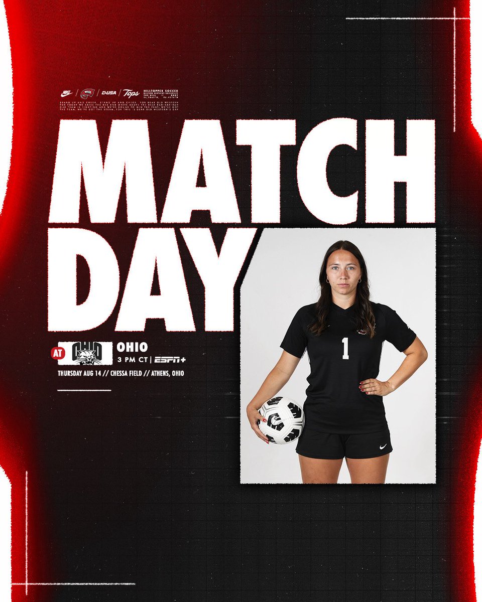 WKU_Soccer's tweet photo. Season starts today ‼️

📺 ESPN+ | https://t.co/TUCBe93auc
📊 https://t.co/WoxJJ10U6l
📲 https://t.co/08lZLDFG0Z

#GoTops https://t.co/1uERdm82ZS
