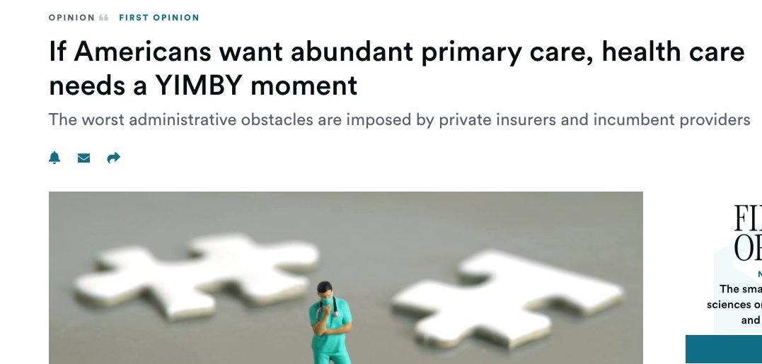Lawson Mansell (@lawsonhmansell) on Twitter photo Enlightening new piece this week from <a href="/dp_oneill/">Dan O'Neill</a> that lays out all the bureaucracy private insurers require before new PCPs can start caring for patients.
"After almost three years of paperwork, our practice abandoned plans to start care in the Inland Empire." Enlightening new piece this week from <a href="/dp_oneill/">Dan O'Neill</a> that lays out all the bureaucracy private insurers require before new PCPs can start caring for patients.
"After almost three years of paperwork, our practice abandoned plans to start care in the Inland Empire."