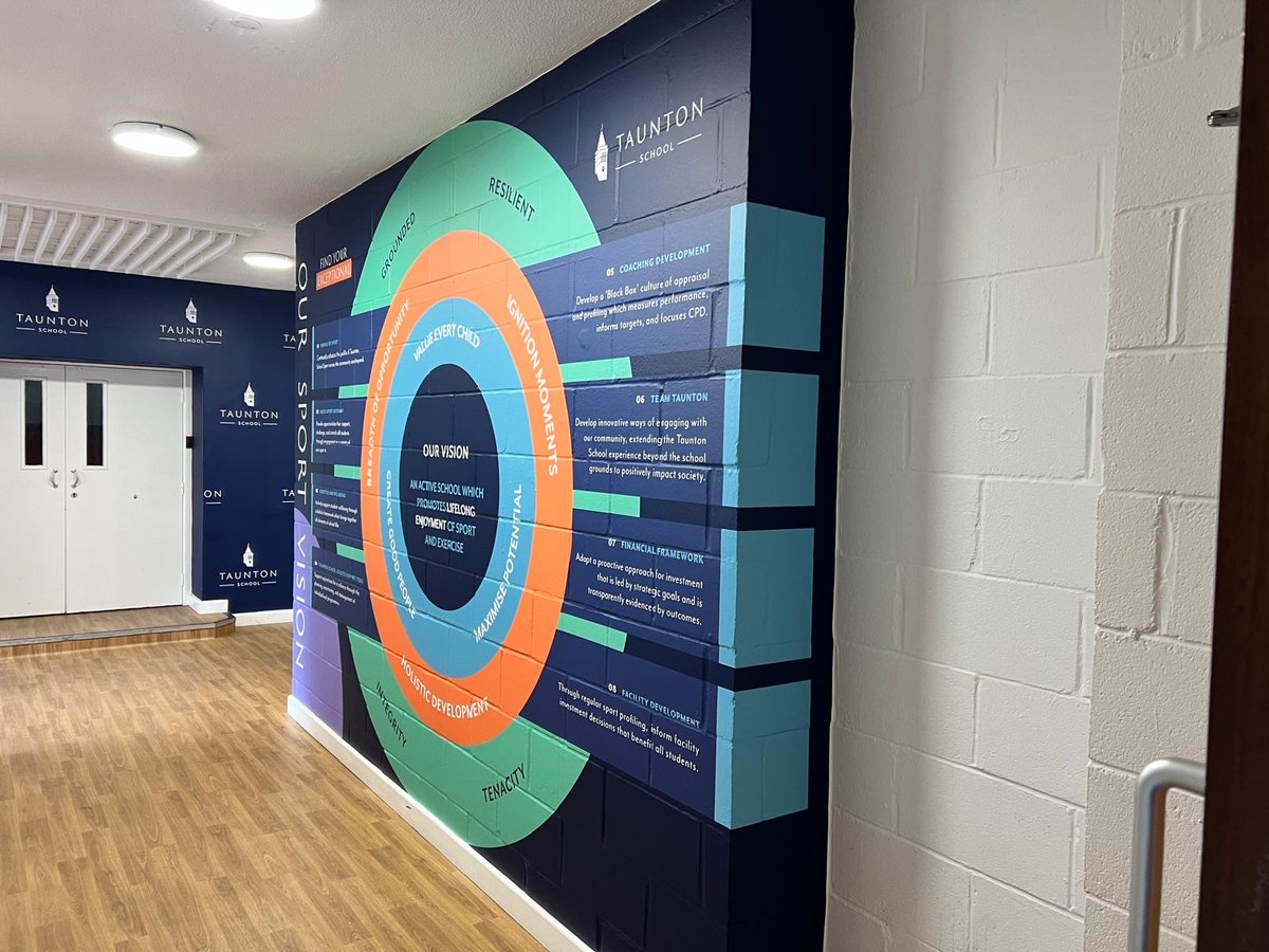 CarlyPressLtd's tweet image. Turn blank walls into bold statements 🙌

Our large-format printing brings spaces to life, from striking feature designs to bold branding. All printed in-house and expertly fitted by our team, for excellent quality, every time.

@tauntonschool 
#SomersetBusiness #PrintAndDesign