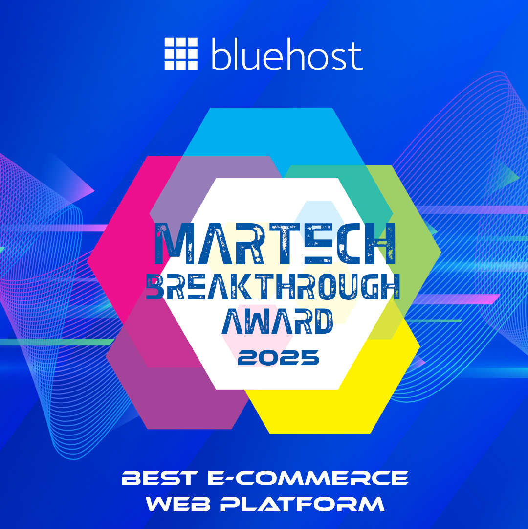 bluehost's tweet image. Bluehost is officially the “Best E-Commerce Web Platform” in the 2025 MarTech Breakthrough Awards — chosen from 4,000+ nominations worldwide. 🌍

To every entrepreneur, creator &amp;amp; brand building online: this win is for YOU. 💙

#MarTechBreakthrough #Bluehost #WordPress