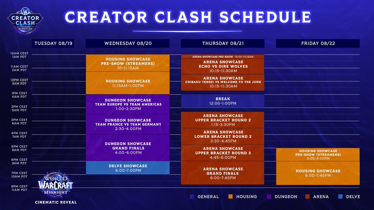 WoW esports, finally back at LAN!🙌Has been an absolute blast producing this beast of a show.

Full schedule below, which match are you most hyped for?