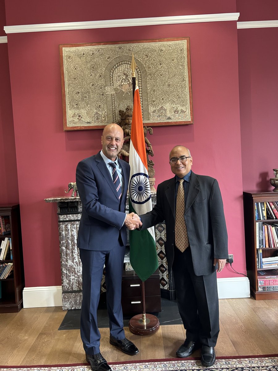 Visited His ExcellencyAmbassador Akhilesh Mishra to discuss massive contribution Indians make socially culturally &amp; economically to Ireland &amp; reaffirm deep shared colonial historical experience with India. <a href="/fiannafailparty/">Fianna Fáil</a> <a href="/MichealMartinTD/">Micheál Martin</a> ⁦<a href="/OCallaghanJim/">Jim O'Callaghan TD</a>⁩