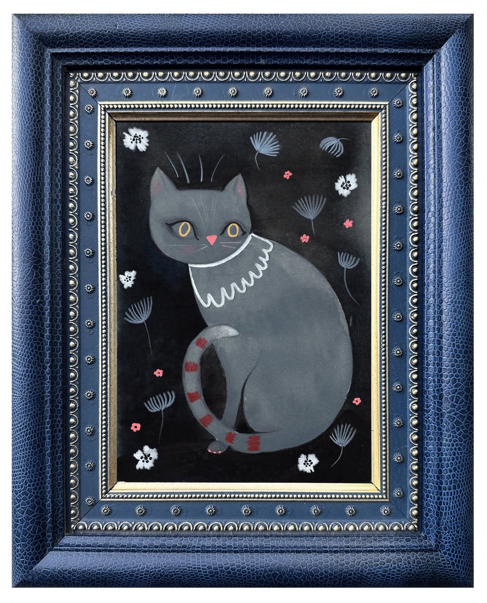 This little friend is looking for a forever home 👑🐱

Looking Back Before The Night Catches Her
Acrylic and Gouache
Art: 4.5″ x 6.5″
Framed: 9″ x 10.5″

👉 Learn More/Adopt: auniakahn.com/product/lookin…