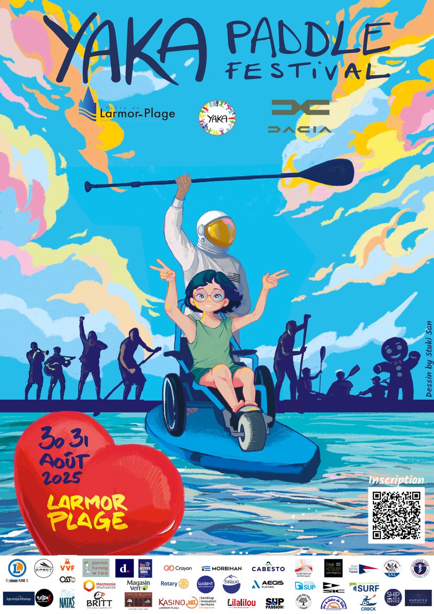 📣 Yaka Paddle Festival | J-15
🏄‍♀️ 4e édition de la plus grande course de paddle de France
👨‍🦽 Un évènement 100% solidaire
🎉 Une fête à terre comme en mer
📅 Rendez-vous les 30 et 31 août
📍 A #LarmorPlage

Infos &amp; inscriptions 👉 l-a.bzh/9e909