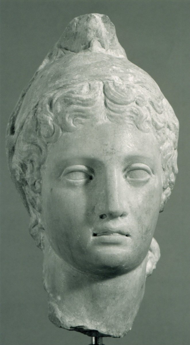 Marble head of a statue of Paris, Greek, 1st century AD, Benaki Museum of Greek Civilization.
