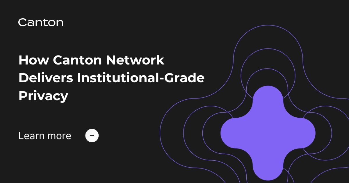 🔒 How Canton Network Delivers Institutional-Grade Privacy

Institutional finance is moving on-chain, but without privacy, it won’t scale.
On public blockchains, every transaction is visible by default. For regulated finance, that’s a dealbreaker.

Canton’s approach is different: