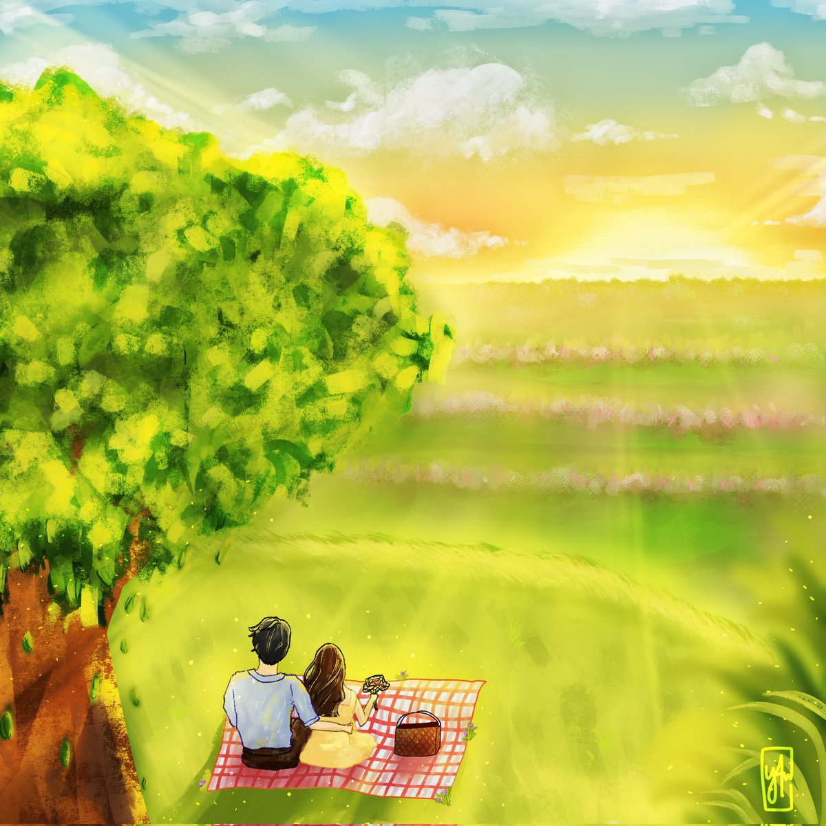 arwanasketch's tweet photo. picnic date ☀️🍃🧺

#HNErosKab25 by @heartlessN_wp https://t.co/lao6AlVlN4