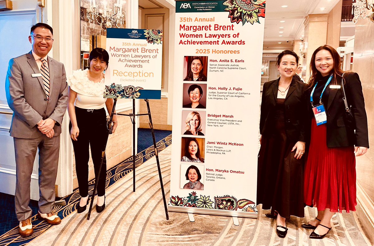 faclOntario's tweet photo. ￼We are proud to sponsor and celebrate an incredible achievement in our community!

Congratulations to Justice Maryka Omatsu, a trailblazer and co-founder of @faclontario, on receiving the 35th Margaret Brent Women Lawyers of Achievement Award from the American Bar Association. https://t.co/iCeYSGkKdL