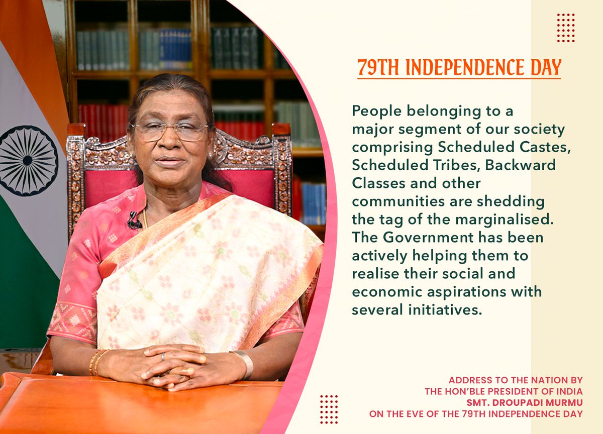 People belonging to a major segment of our society comprising Scheduled Castes, Scheduled Tribes, Backward Classes and other communities are shedding the tag of the marginalised.