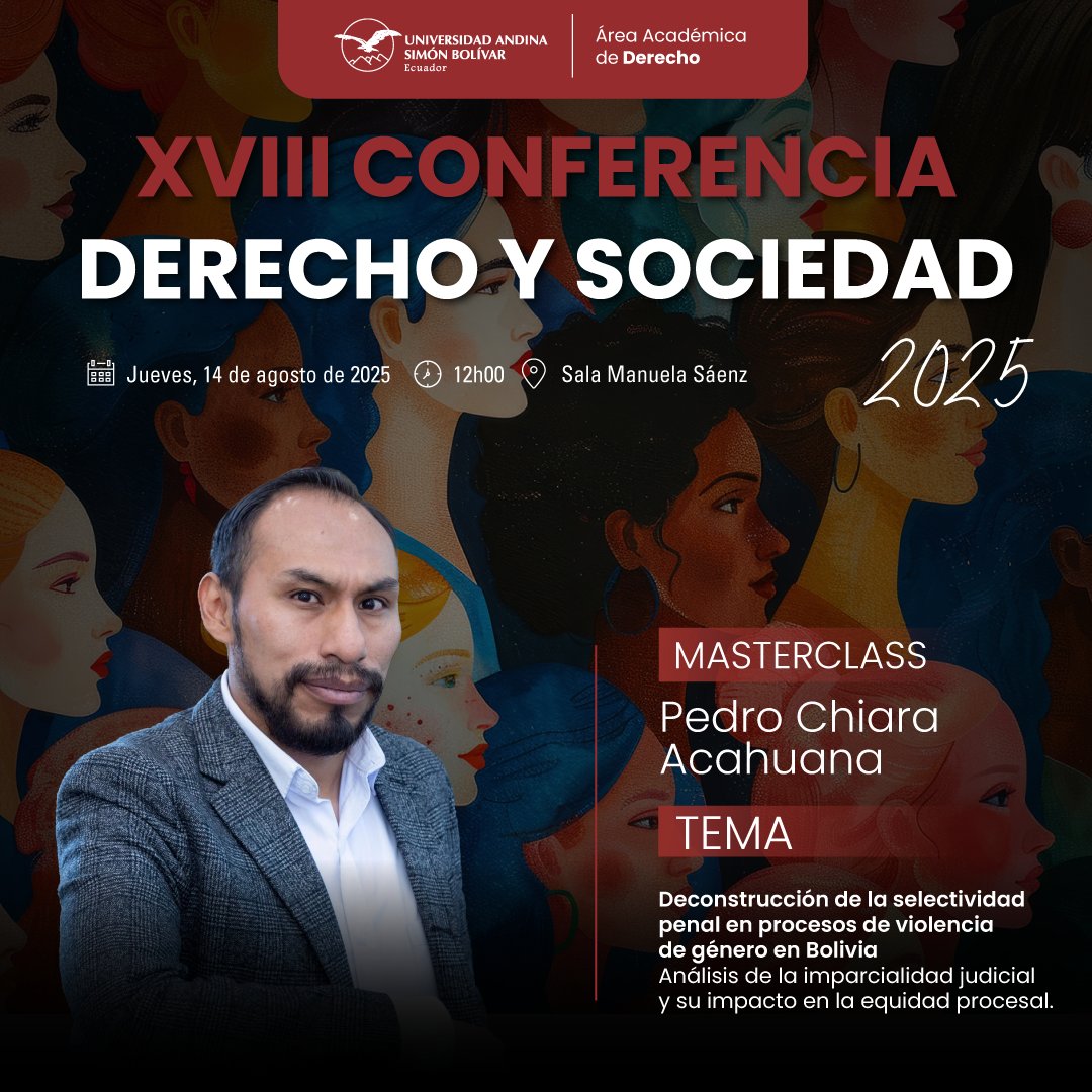 ⚖️📚 ¡ES HOY! | 𝗫𝗩𝗜𝗜𝗜 𝗖𝗼𝗻𝗳𝗲𝗿𝗲𝗻𝗰𝗶𝗮 𝗗𝗲𝗿𝗲𝗰𝗵𝗼 𝘆 𝗦𝗼𝗰𝗶𝗲𝗱𝗮𝗱 𝟮𝟬𝟮𝟱

La comunidad académica se reúne para debatir y reflexionar sobre investigaciones doctorales en derecho.

🎙 𝗖𝗼𝗻𝗳𝗲𝗿𝗲𝗻𝗰𝗶𝗮: 𝗣𝗲𝗱𝗿𝗼 𝗖𝗵𝗶𝗮𝗿𝗮 𝗔𝗰𝗮𝗵𝘂𝗮𝗻𝗮
📌